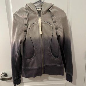 Lululemon Special Edition Gray Ombre Sweatshirt Vest Convertible Hoodie Size 2